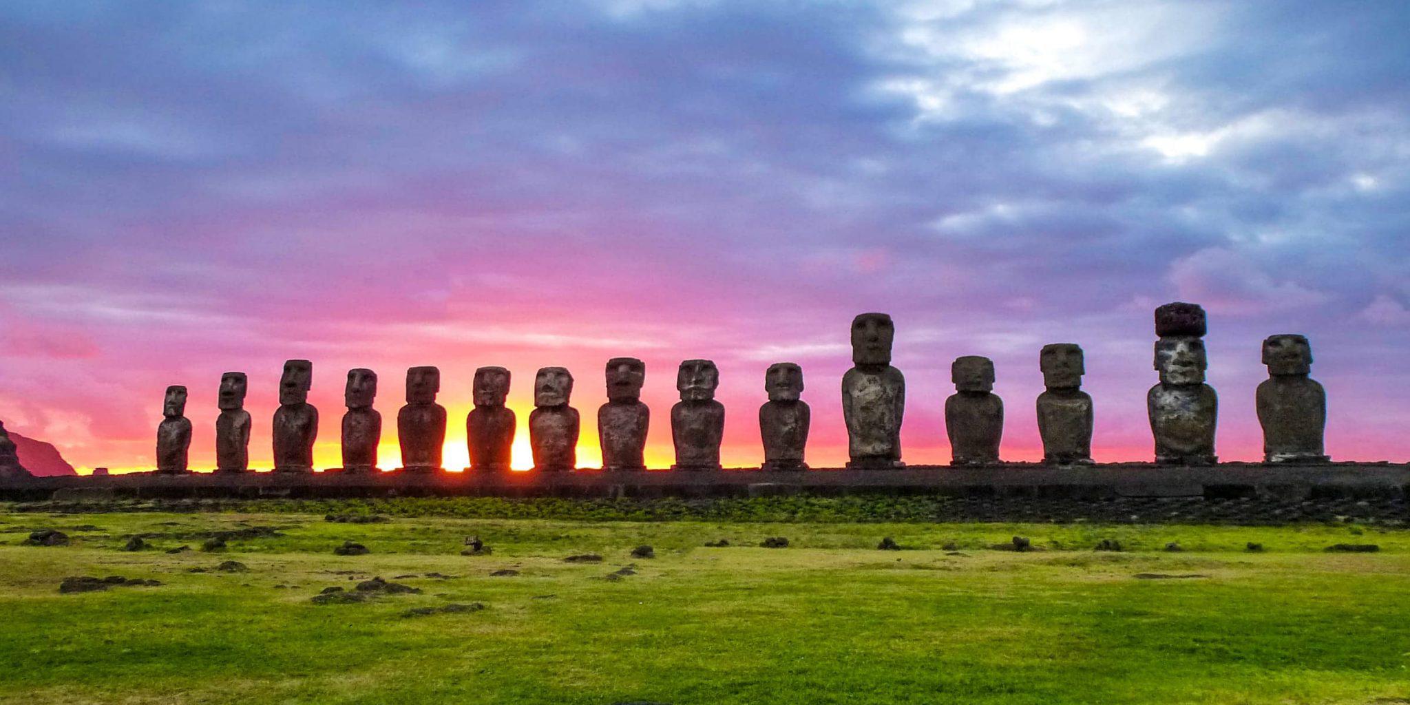 Der schönste Sonnenaufgang: Ahu Tongariki und Rano Raraku