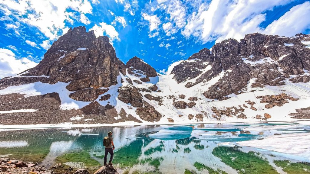Foto da Laguna Duff, no Estero Parada, no Parque Nacional Laguna Cerro Castillo.