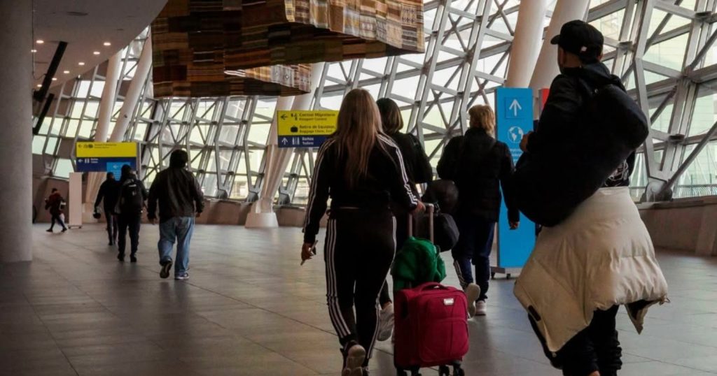 Flughafen Santiago.